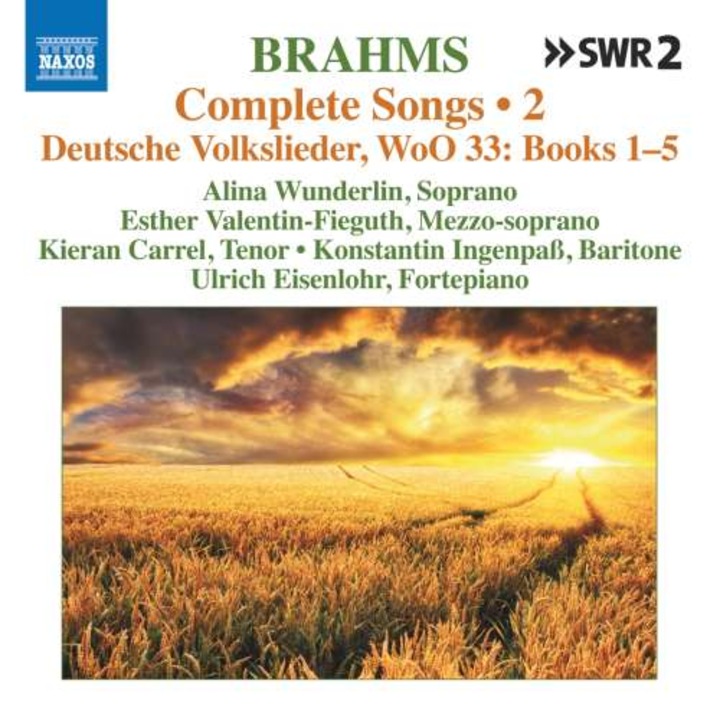 Alina Wunderlin - Brahms: Complete Songs Vol. 2 - Deutsche Volkslieder (CD)