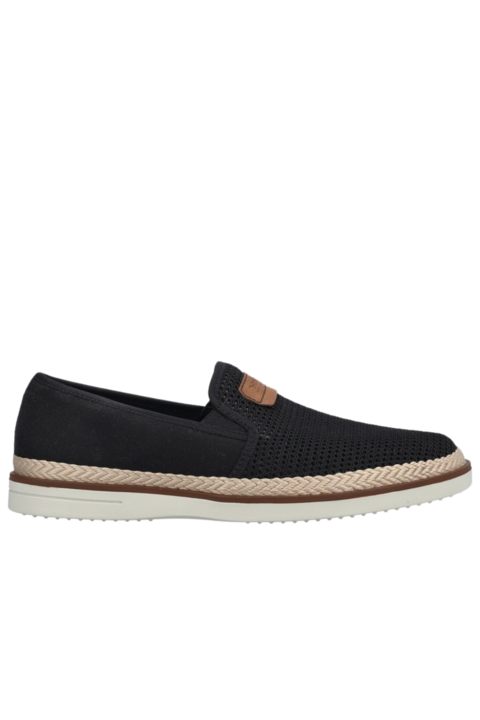 Pantofi casual, barbati, RIEKER, ANTISTRESS B2366-00 negru, textil, Negru