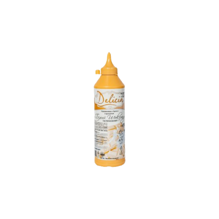 Delicia Topping Ciocolata Alba, 600 ml