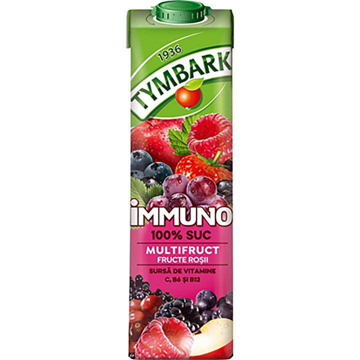 Suc 100 % Fructe Rosii, 6 x 1 L, TYMBARK Immuno