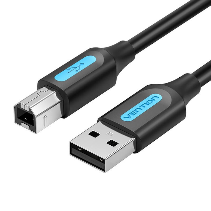 ΠΠ°Π±Π΅Π» Π·Π° ΠΏΡΠΈΠ½ΡΠ΅Ρ Vention COQBF, USB 2.0 ΠΊΡΠΌ USB-B, 2A, 480 Mbps, 1 ΠΌ, Π§Π΅ΡΠ΅Π½