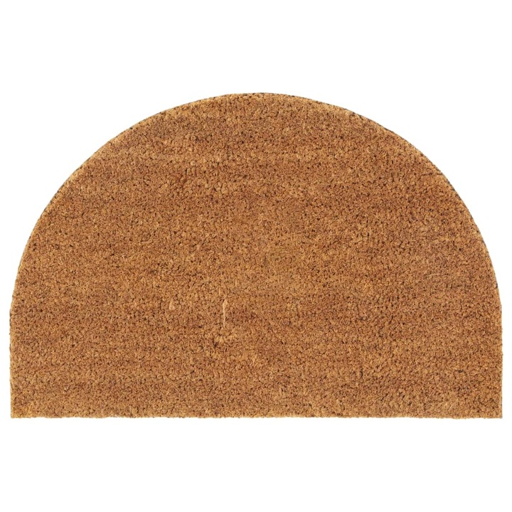 VidaXL természetes félkör alakú lábtörlő, 40x60 cm, kókuszrost, 1.71 Kg