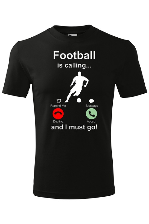 Póló focistáknak, Maflfini, pamut, fekete, M-es méret