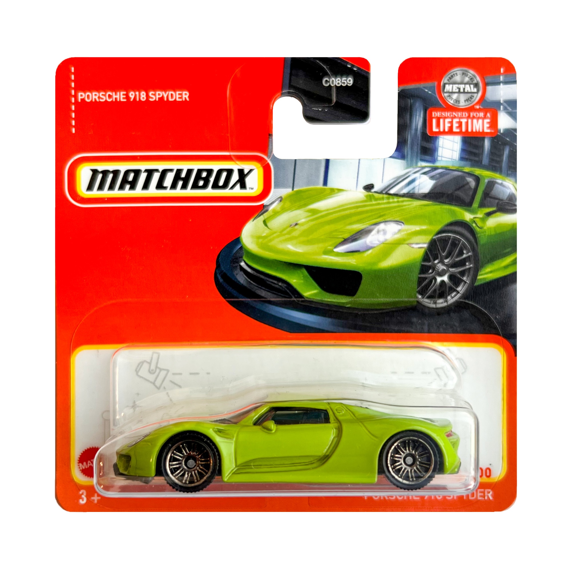 Masinuta metalica Matchbox, Porsche 918 Spyder, 1:64, Verde - eMAG.ro