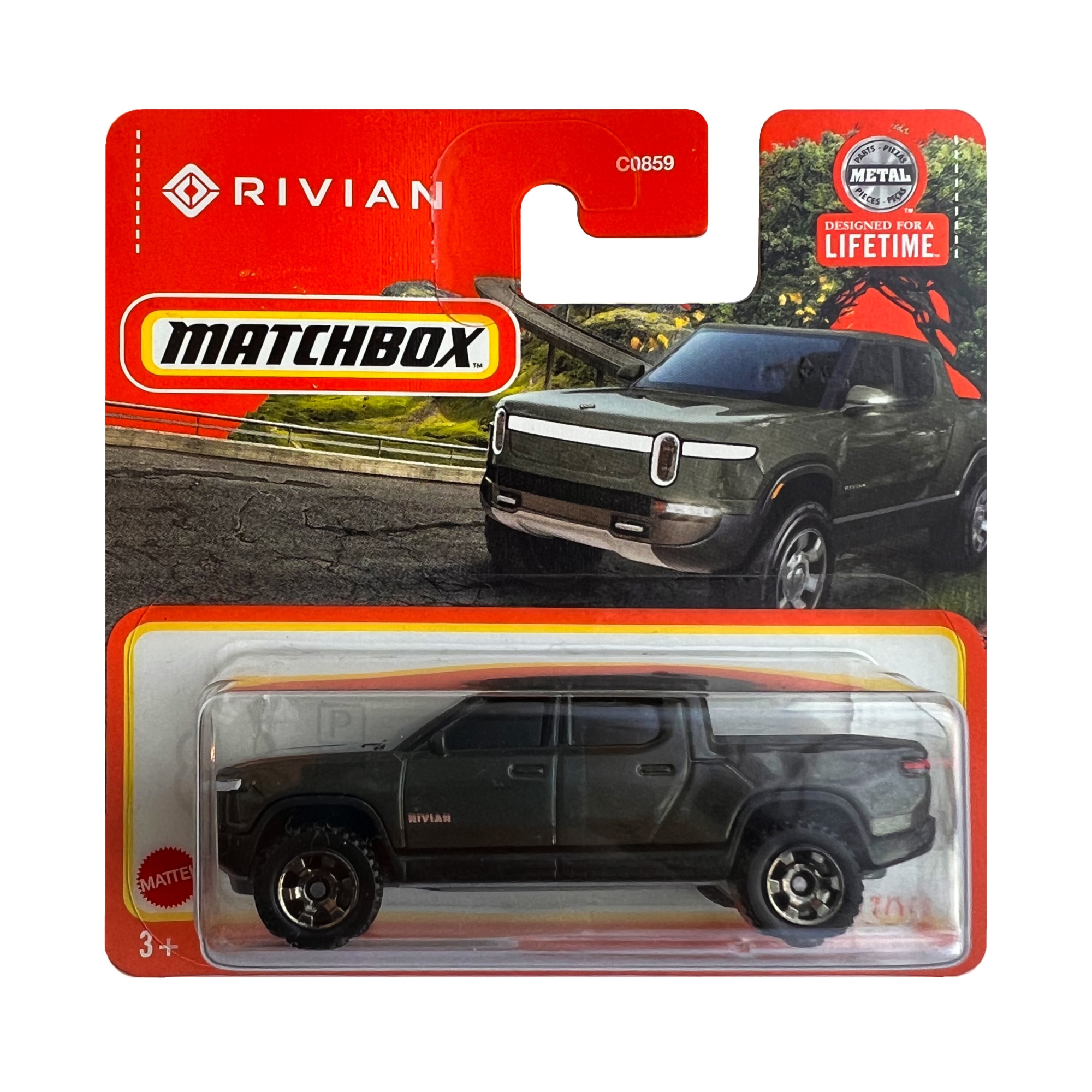Masinuta metalica Matchbox, Rivian RIT, 1:64, Verde Inchis - eMAG.ro