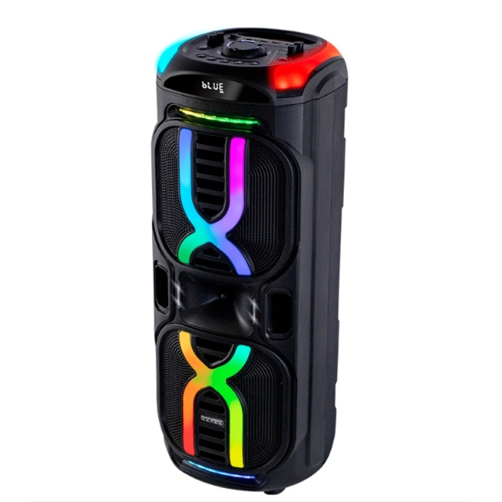Boxa portabila bluetooth kolov j-2106, USB, Radio FM, microfon, joc de lumin RGB