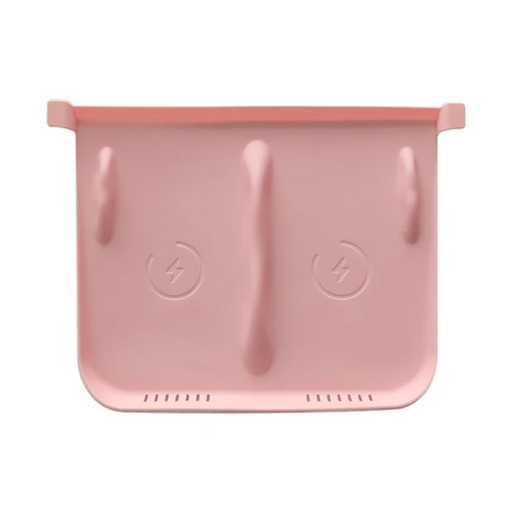 Szilikon szőnyeg Tesla Model 3 / Y töltőállványhoz, 2 rekesszel, 2 telefonhoz, középkonzolba integrálva, rózsaszín