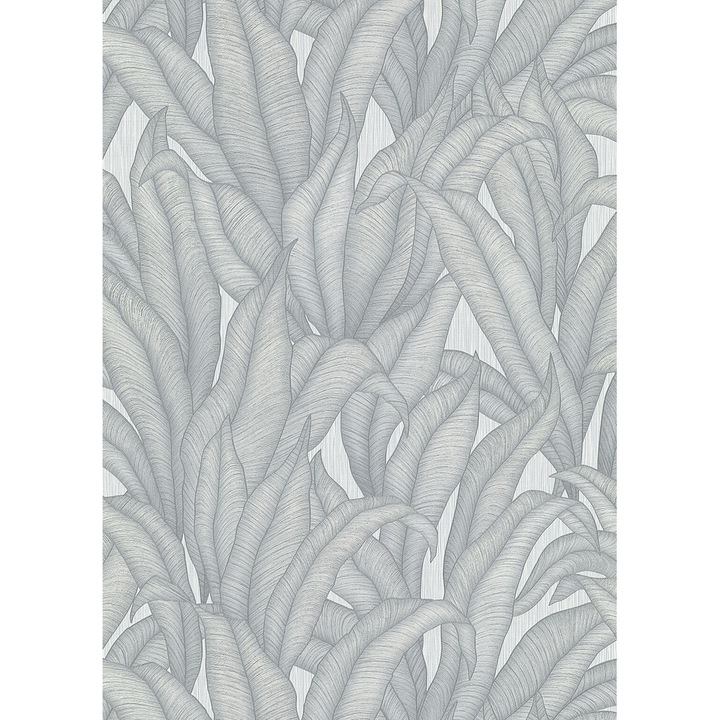 Modern dekoratív tapéta minta texturált levelekkel Vlies ezüst-krém 10371-31 10,05 x 0,53 m