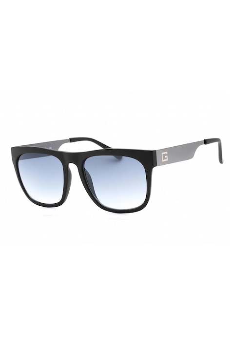 Guess, Квадратни слънчеви очила с градиента, Черен, Сребрист, 56-18-150
