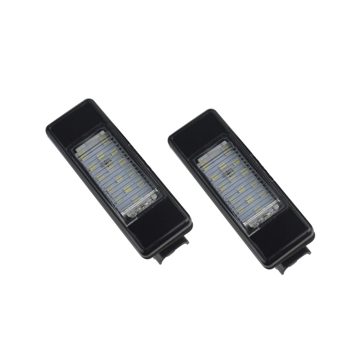 Set 2 Lampi Iluminare Numar Portbagaj Led compatibile cu Citroen C2, C3, C4, C5, C6, C8, si Peugeot 307, 308, 3008, 406, 407, 508