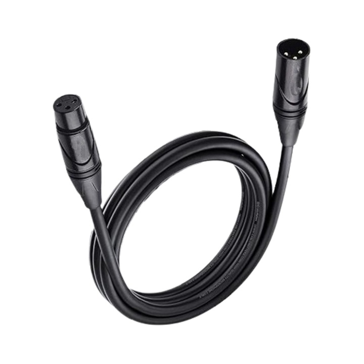 Аудио кабел или DMX VTM. XLR мъжки - XLR женски, 3M, черен