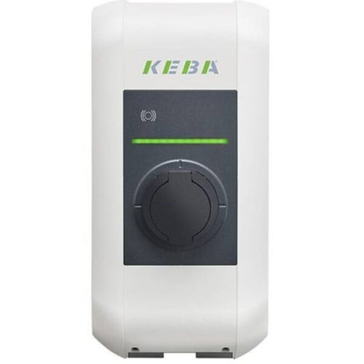 Зарядна станция за електрически автомобили KEBA Austria Wallbox P30 Premium, монофазна, 7,4 kW, 32A, Тип 2, бяла