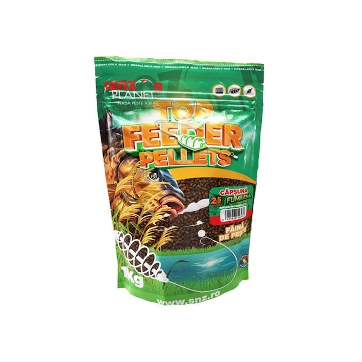 Pelete Senzor Top Feeder Fumigena Capsuna, 2.5mm, 1kg