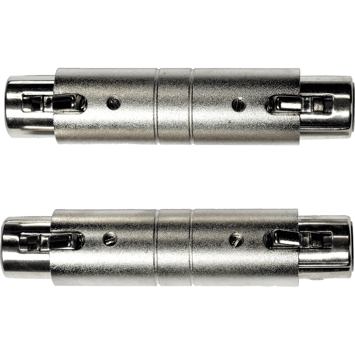 Adaptor, cablu galben, AD28, XLR mama la XLR mama, 2 bucati, crom