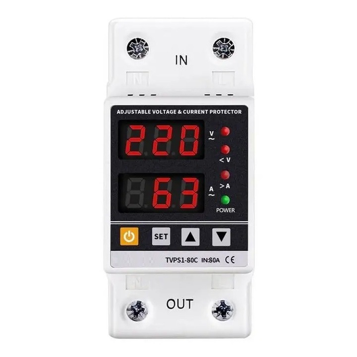 Intrerupator automat inteligent, E-ETOP, 80 A, 230 V, alb