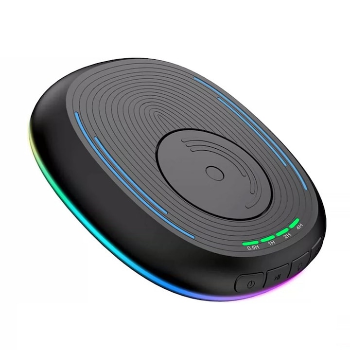 Mouse Jiggler nedetectabil pentru simularea miscarii mouse-ului, Ultra Slim, silentios, cu timer, anti sleep, buton ON-OFF, iluminare ambientala, functie de auto click, sundiguer, Negru