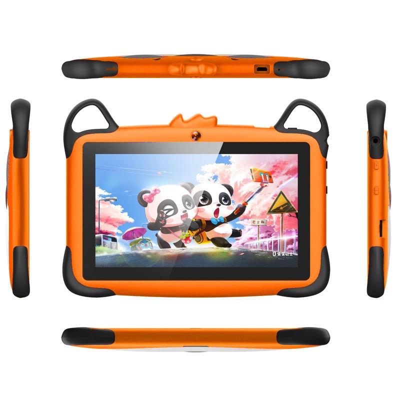 Tableta pentru copii Wintouch K717, Android, 1 GB RAM, 7 inchi, 8 GB, WIFI, Doua camere, Control parental, Portocaliu
