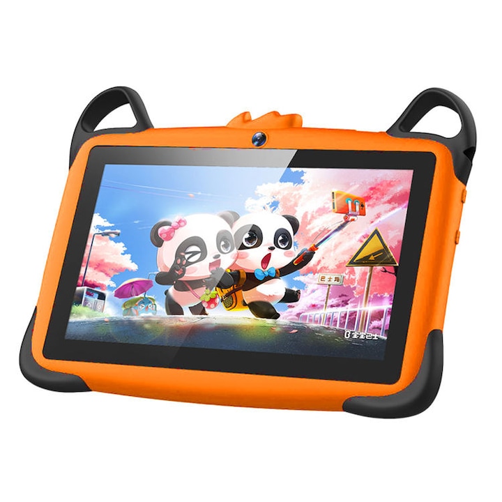 Детски таблет NUBI Wintouch K717, Android 7, 1GB RAM, 7 Inch, 8GB, WIFI, Две камери, Родителски контрол, Оранжев