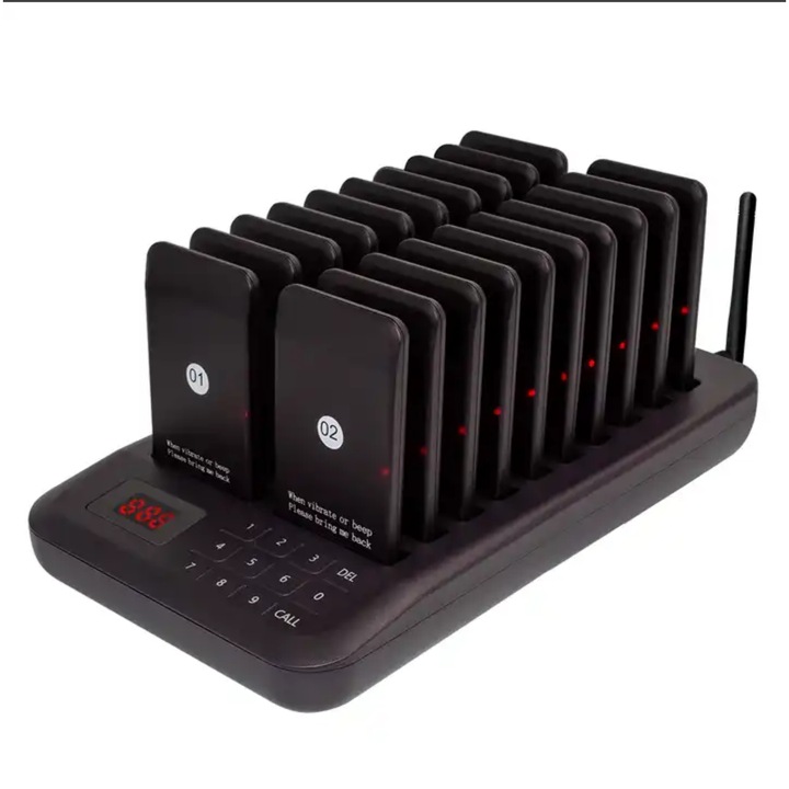 20 vezeték nélküli személyhívó készlet éttermekben/gyorséttermekben/kávézókban lévő vendégek számára