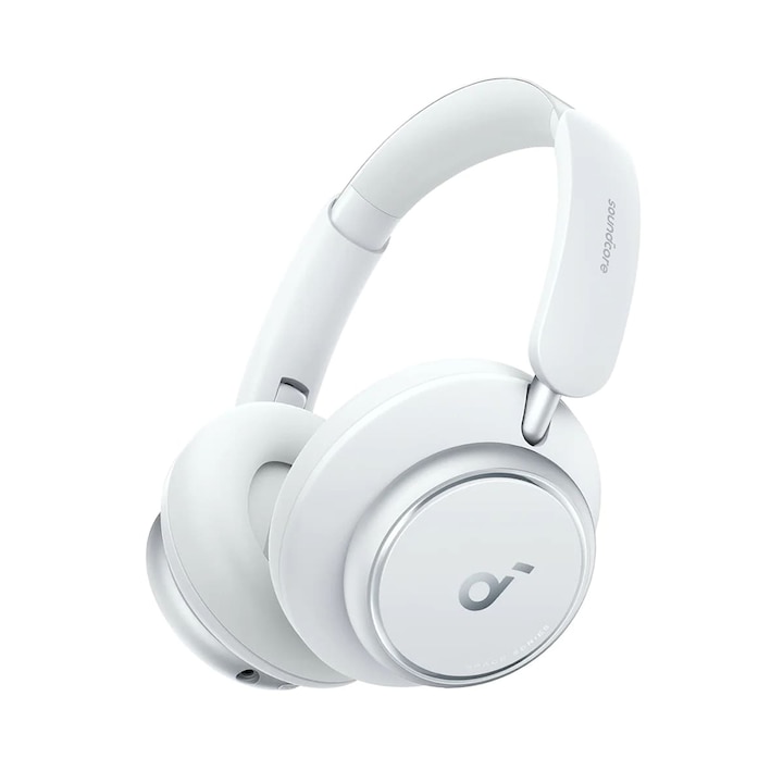 Слушалки Anker Space Q45 On-Ear Headphones (A3040G21), Bluetooth 5.3, шумопотискане, USB-C, бели