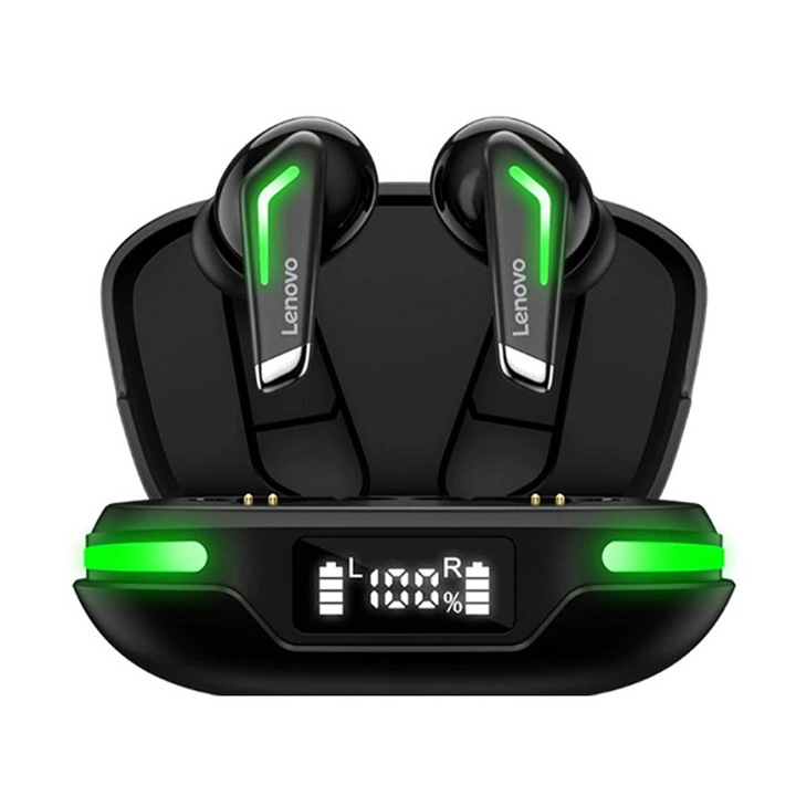 Безжични слушалки LENOVO ThinkPlus Live pods - GM3, Gaming TWS, черни