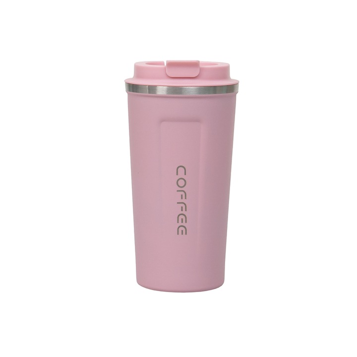 Termos interior inox, capacitate 500ml, inchidere ermetica, roz / ZTS 8441