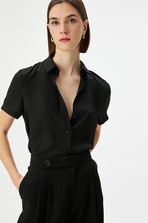 KOTON, Camasa cu maneci scurte, Negru