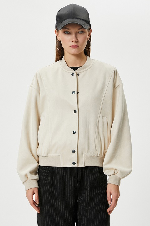 KOTON, Jacheta bomber cu buzunare oblice, Maro nisip