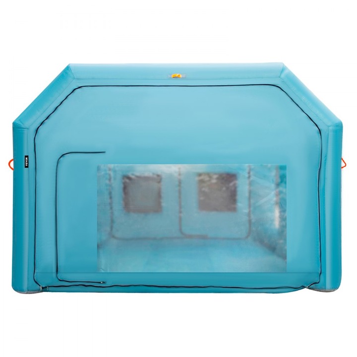 Cort Gonflabil De Vopsire Auto, 6 x 3 x 2.5 M, Dim. Interior 5.8 x 2.2 x 2M Cu Sitem De Filtrare A Aerului si 2 Ventilatoare