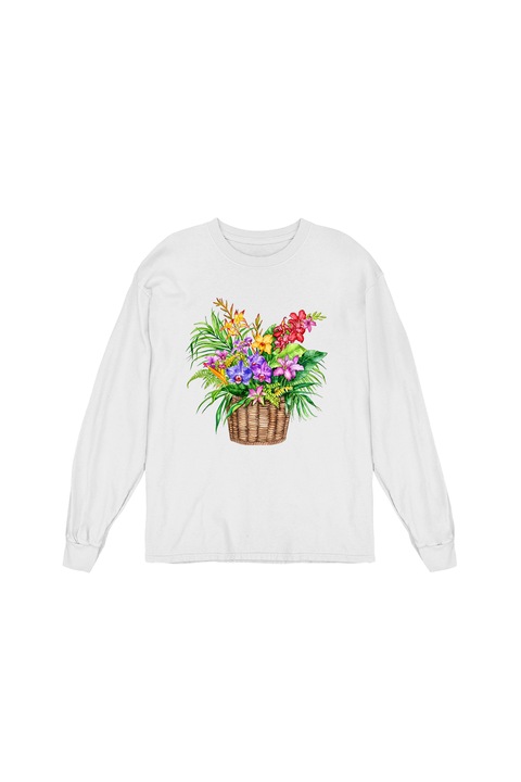 Bluza Femei Prestige-Boutique, Cosulet cu flori 5, Alb