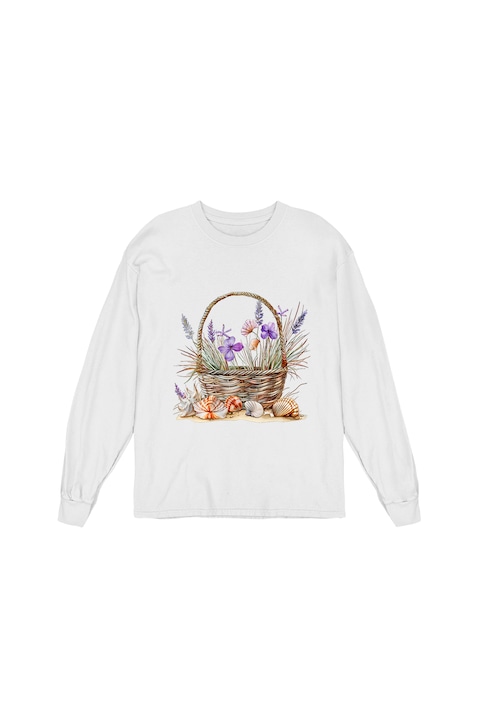 Bluza Femei Prestige-Boutique, Cosulet cu flori 9, Alb