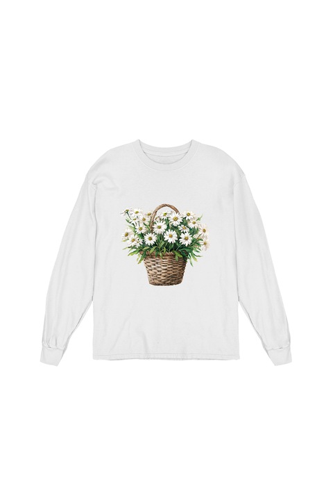 Bluza Femei Prestige-Boutique, Cosulet cu flori 13, Alb