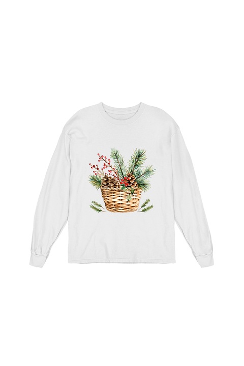 Bluza Femei Prestige-Boutique, Cosulet cu flori 17, Alb