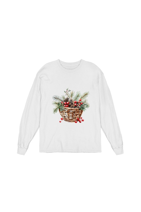 Bluza Femei Prestige-Boutique, Cosulet cu flori 19, Alb