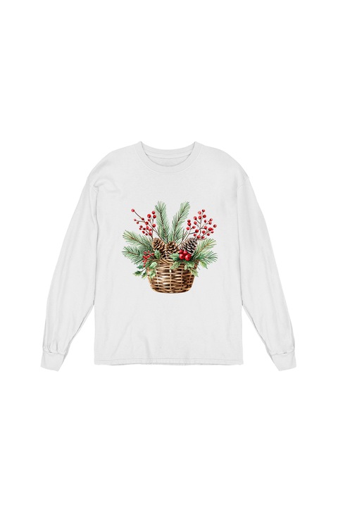 Bluza Femei Prestige-Boutique, Cosulet cu flori 18, Alb
