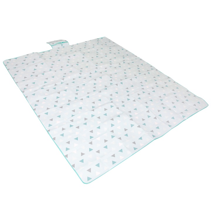 Одеяло за пикник, водоустойчиво с дръжка, 180x200 см, за 4 човека, Blue Daro®