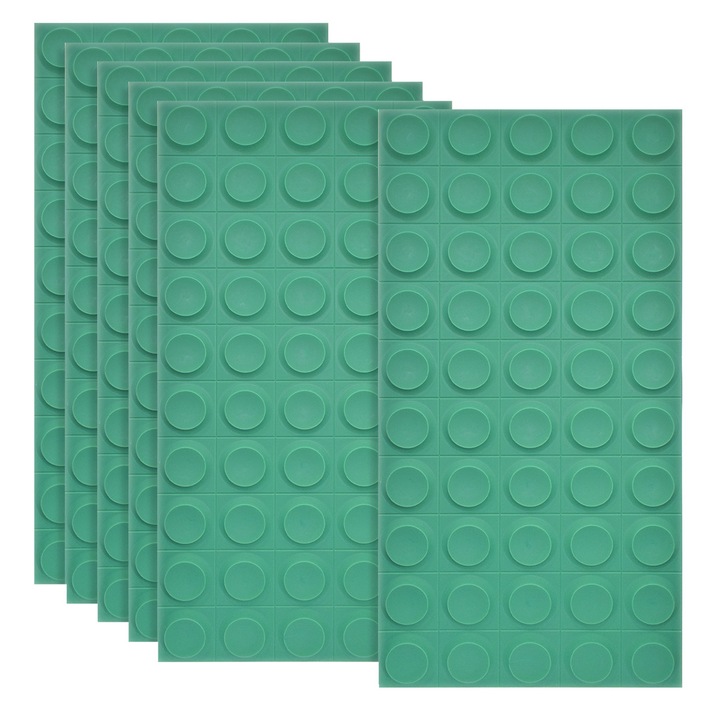 Set 6 x Panou Decorativ 3D, Naimeed D5780, design elegant, PU, 120 x 60 x 2.5 cm, Turcoaz