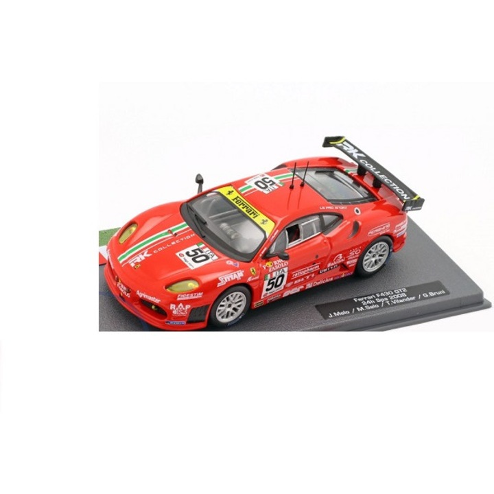 Macheta Ferrari F430 GT2 24h Spa 2008 cu vitrina plexiglass - 1/43 Altaya