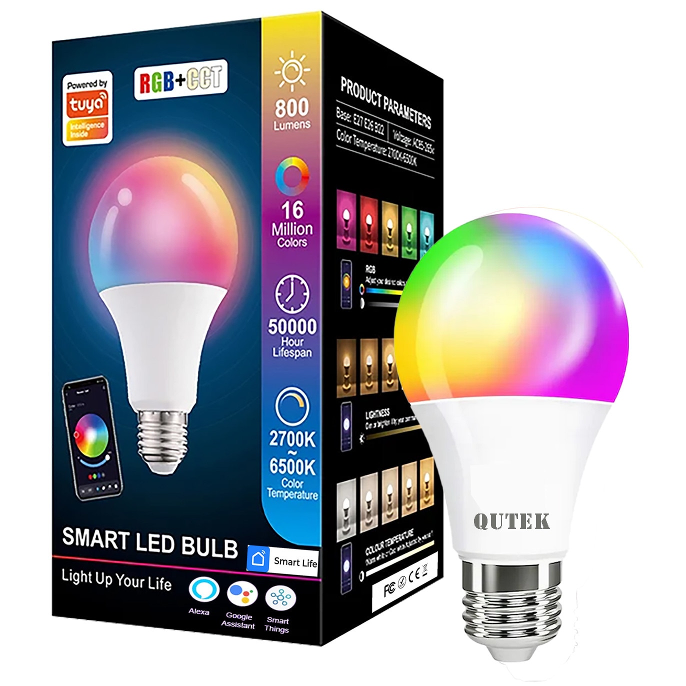 Bec Led Rgb Inteligent Wi Fi E27 10w 810 Lm Lumina Alba Si