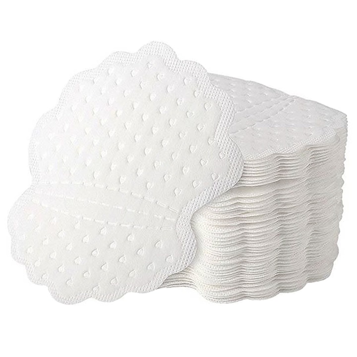 Комплект от 20 абсорбиращи подложки против изпотяване за подмишница, Chucai, Самозалепващи, Защита срещу петна, Extra Slim, Унисекс, Универсални, Бели