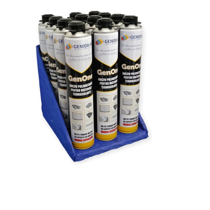Pachet 12 buc Adeziv spuma pentru lipit polistiren GenOne 750 ml