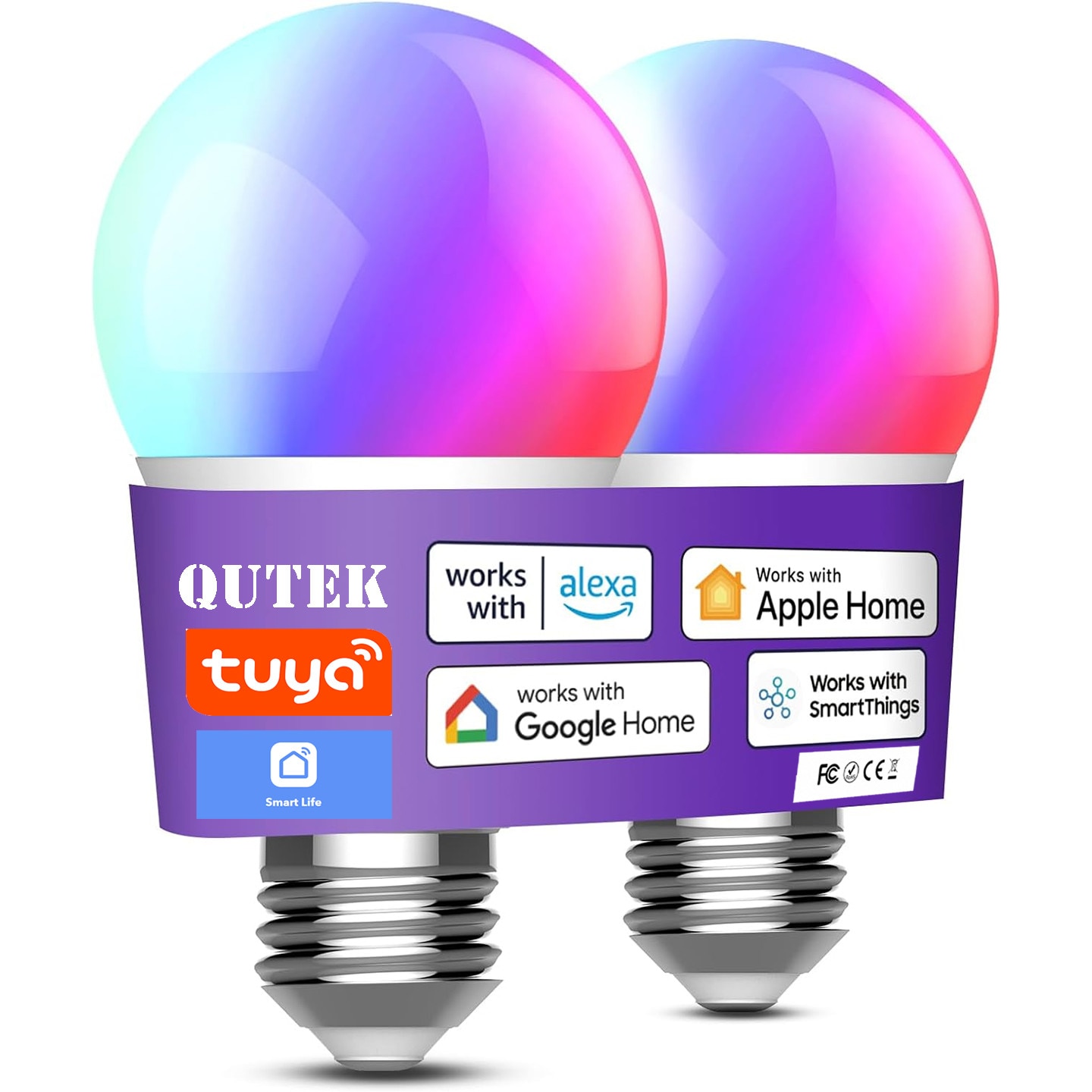 Pachet Becuri Led Rgb Inteligente Wi Fi E W Lm Lumina