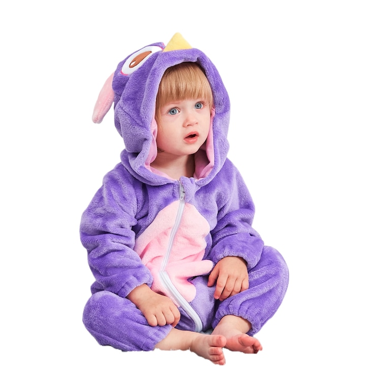 Kigurumi gyerek pizsama WildFashion, Polár, Violet, Lila