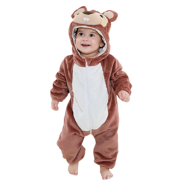 WildFashion kigurumi gyerek pizsama Barna/Feher, Fehér/Barna