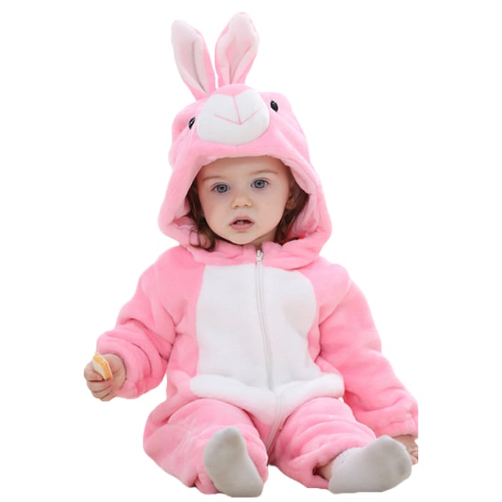 Kigurumi gyerek pizsama WildFashion Pink/White, Fehér/Rózsaszín, 70 CM