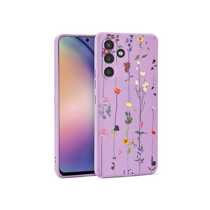 Husa Spate Tech Protect Mood, Compatibila Cu Samsung Galaxy A54 5g, Garden Violet