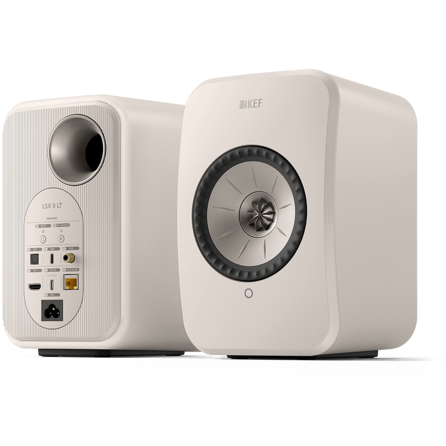 Boxe KEF LSX II LT, 2 x 100 W, Bluetooth, Wi-Fi, Air Play 2, Stone White