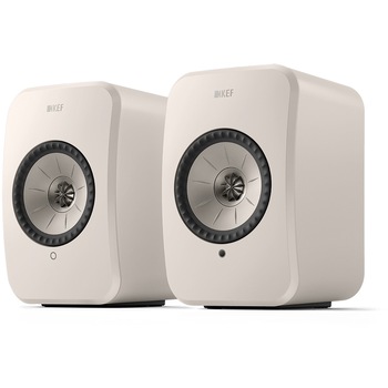 Boxe KEF LSX II LT, 2 x 100 W, Bluetooth, Wi-Fi, Air Play 2, Stone White