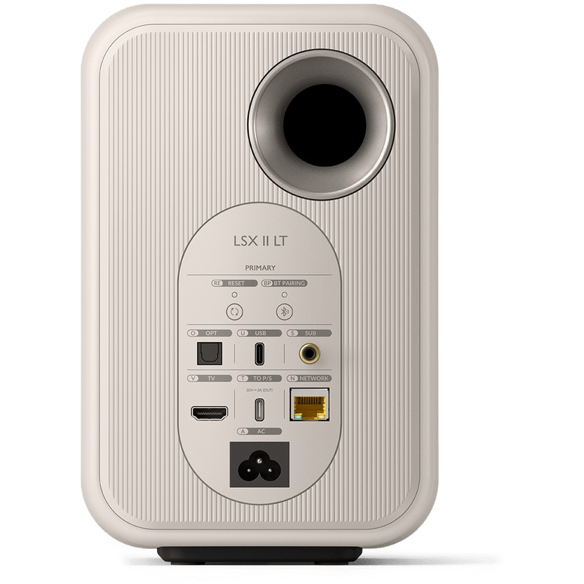 Boxe KEF LSX II LT, 2 x 100 W, Bluetooth, Wi-Fi, Air Play 2, Stone White