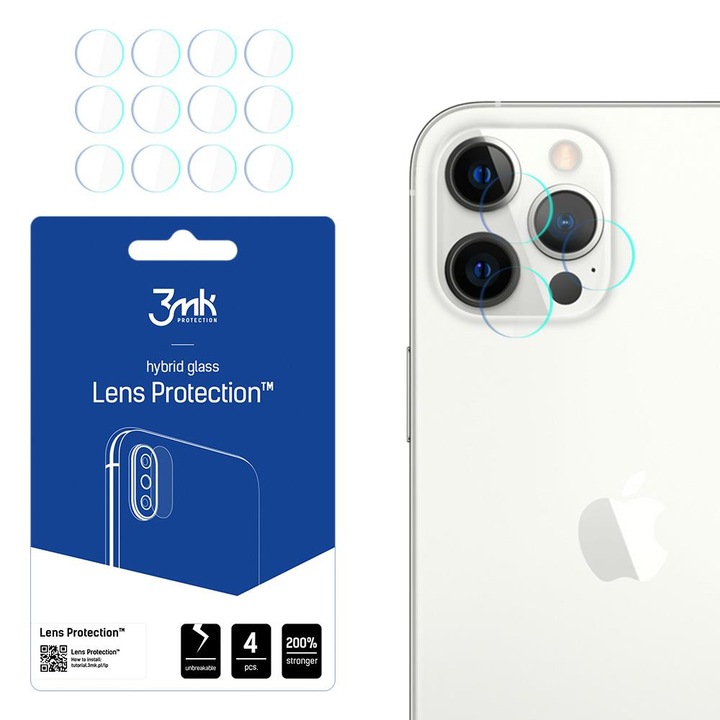 Kamera védő Apple iPhone 12 Pro Max mobiltelefonhoz | 3mk Lens Protect 4 db